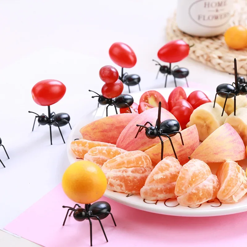 Food Snacks That Are Black - 112 Teile/satz Schwarz Ameisen Zahnstocher Obst