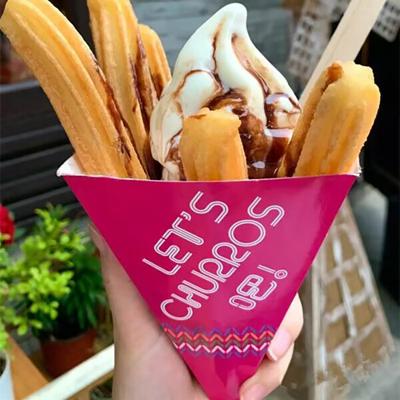 Food Snacks In Spanish - 100 Stück Spanische Churros-Boxen für unterwegs,