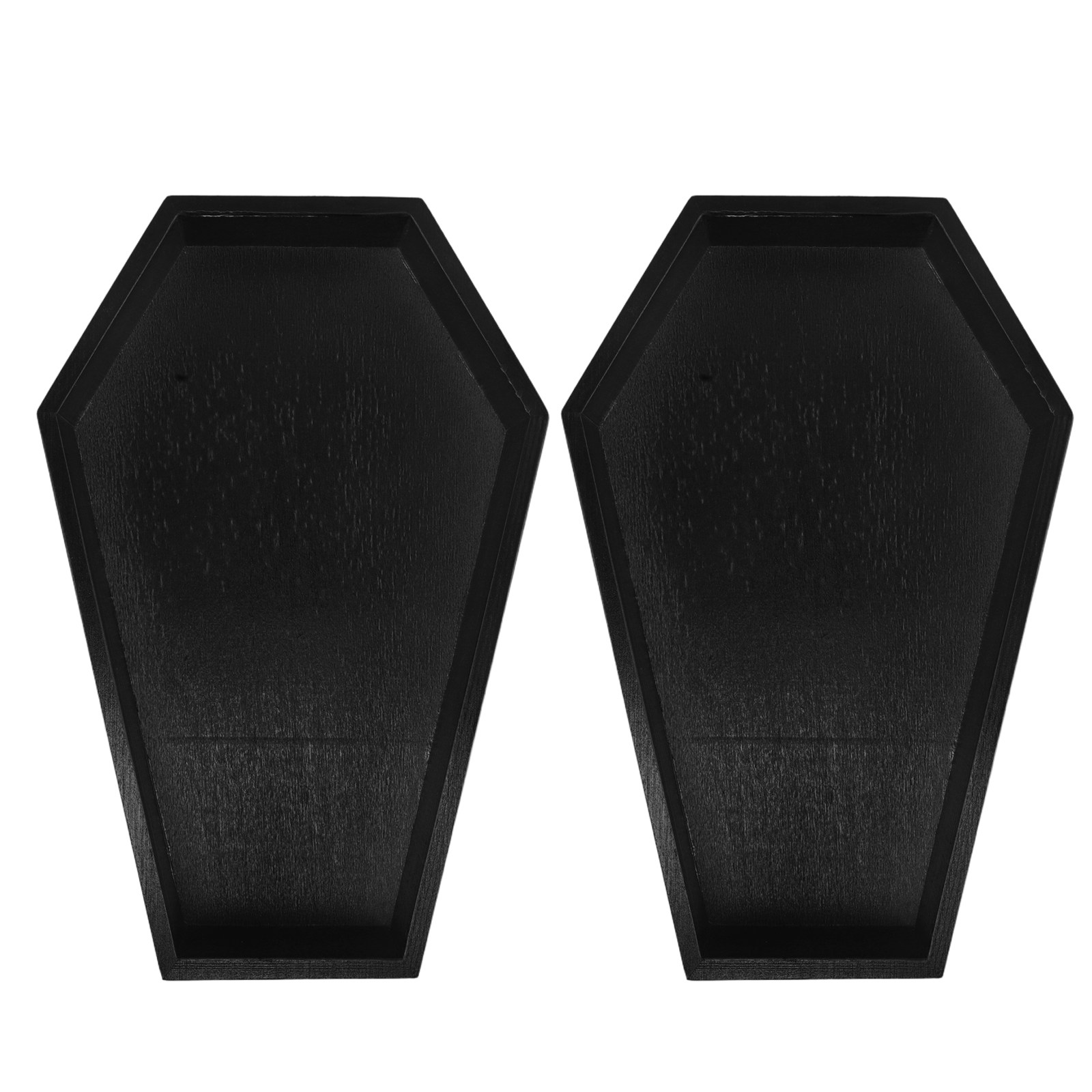 Food Snacks That Are Black - 2 Stück Schwarze Sarg-Servierplatte aus Holz