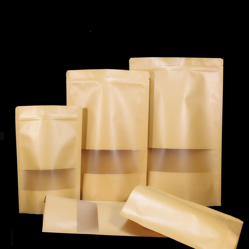 100PCS Braun Doypack Kraft Ver – Food Snacks Packets Bewertung und Preis