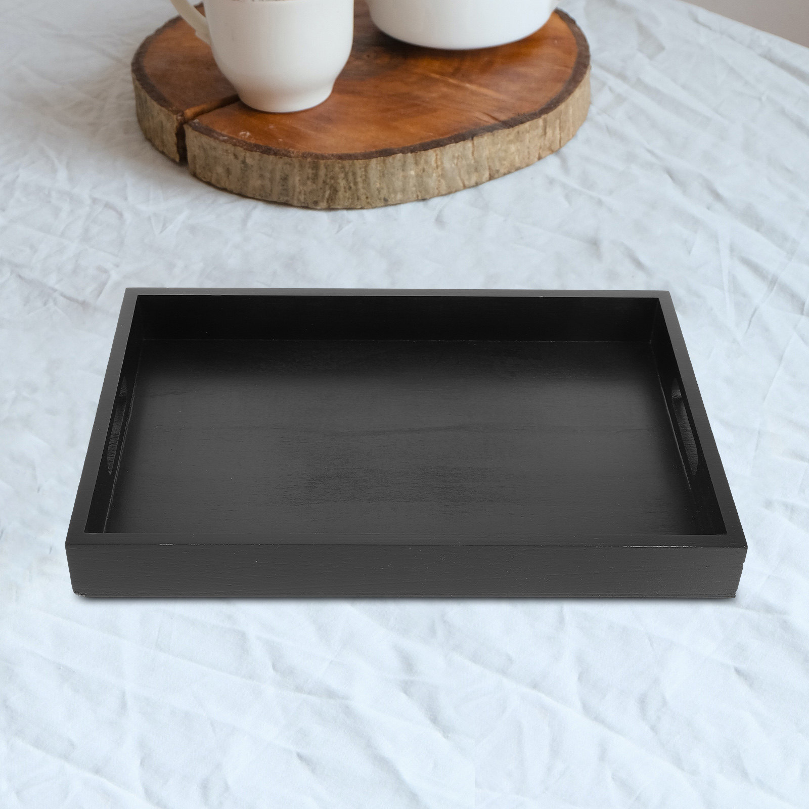 Schwarzes Rechteckiges Holz-Se – Food Snacks That Are Black Bewertung und Preis
