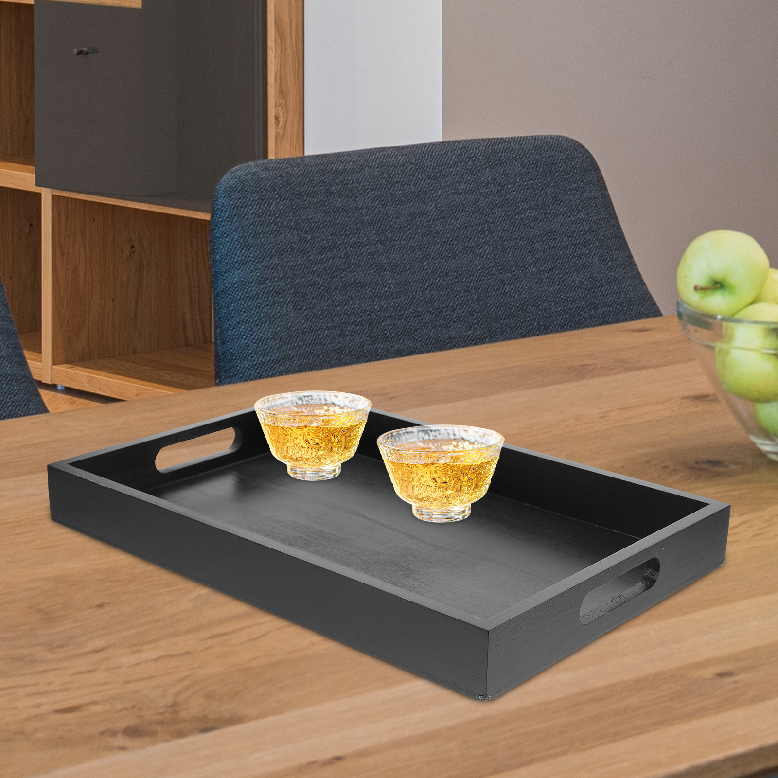 Schwarzes Rechteckiges Holz-Se – Food Snacks That Are Black Bewertung und Preis
